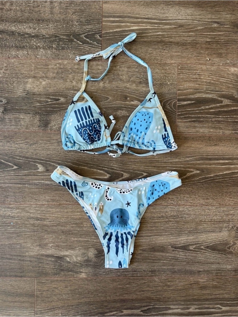 New Printed Triangle padded Bikini Set